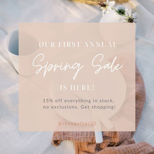 Our first annual Spring Sale is here!