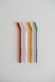 Glass Straws Bent Mixed Set